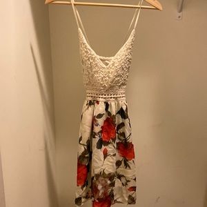 Adorable Floral Sundress with Crossed Back-straps